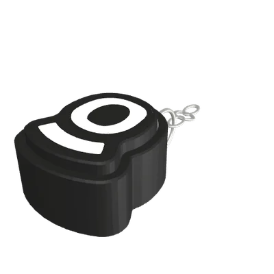 Clicker con logo y argolla impreso en 3D