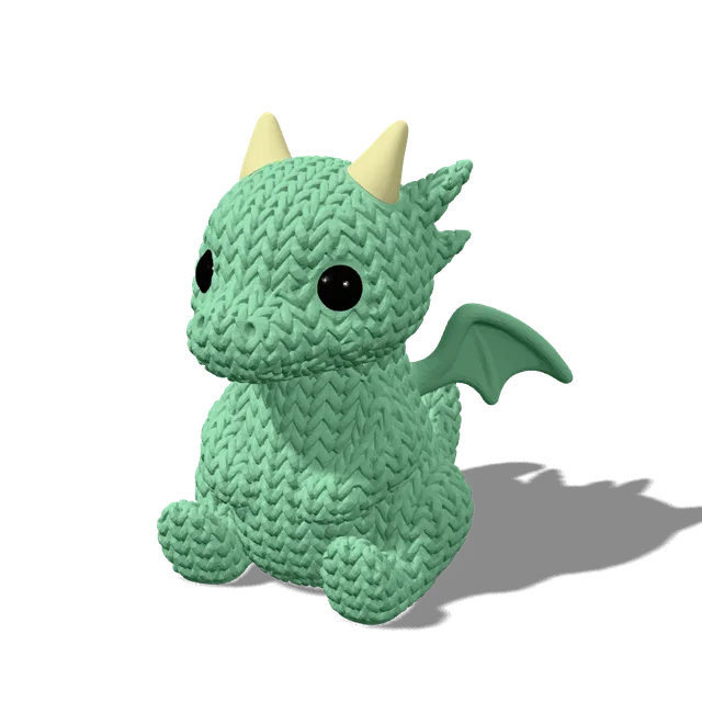 Figura tejida impresa en 3D: dragon